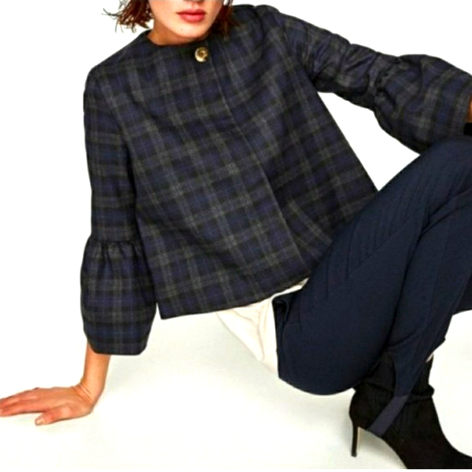 Zara Basic Plaid Jacket